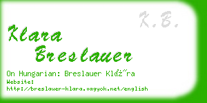 klara breslauer business card